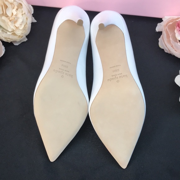 Kate Spade White Leather Pumps - Picture 5 of 8